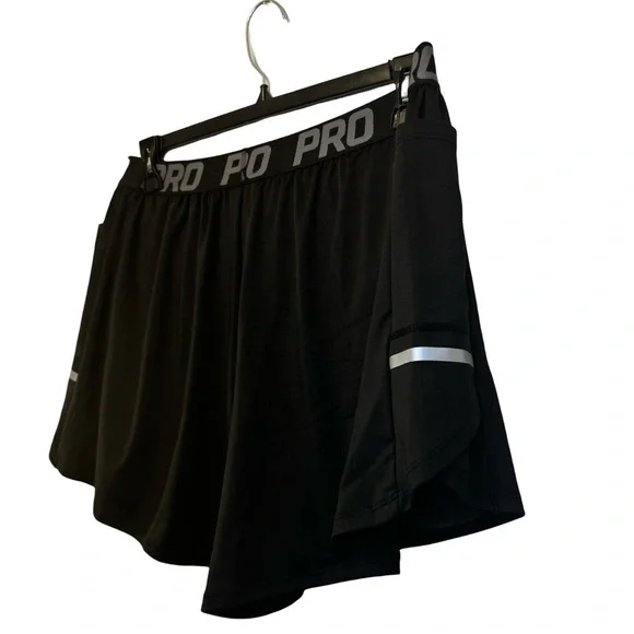 SHEIN Curve Black Running Shorts with Pockets Size 2XL NWOT ☀️ - Picture 11 of 14